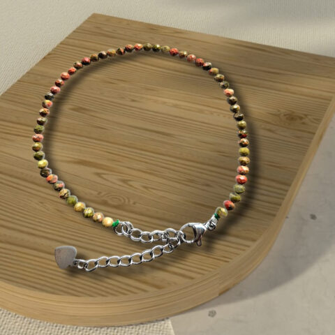 Multicolor-Beaded-Chain-Bracelet