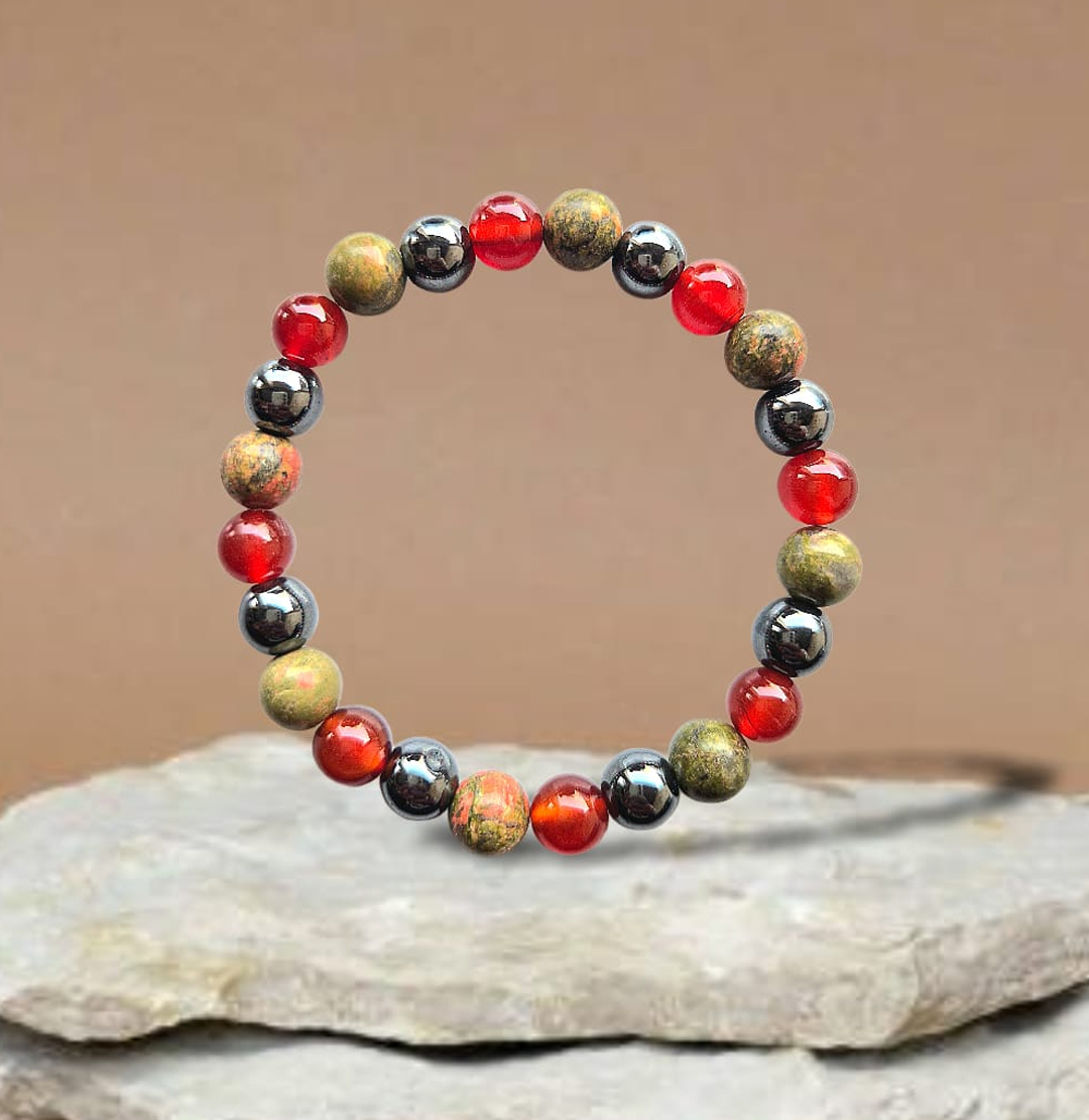 Red- Carnelian-Seven -Chakra-Bracelet