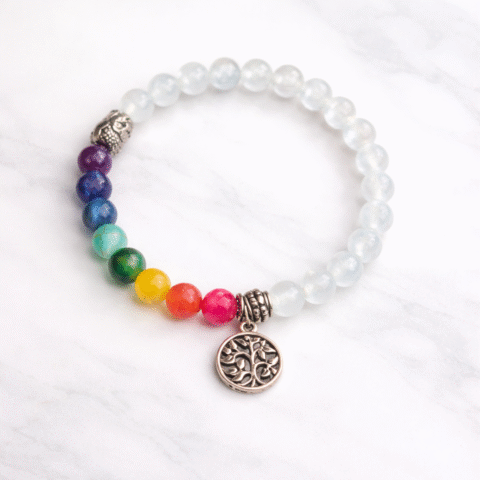 Moonstone 7 Chakra Bracelete
